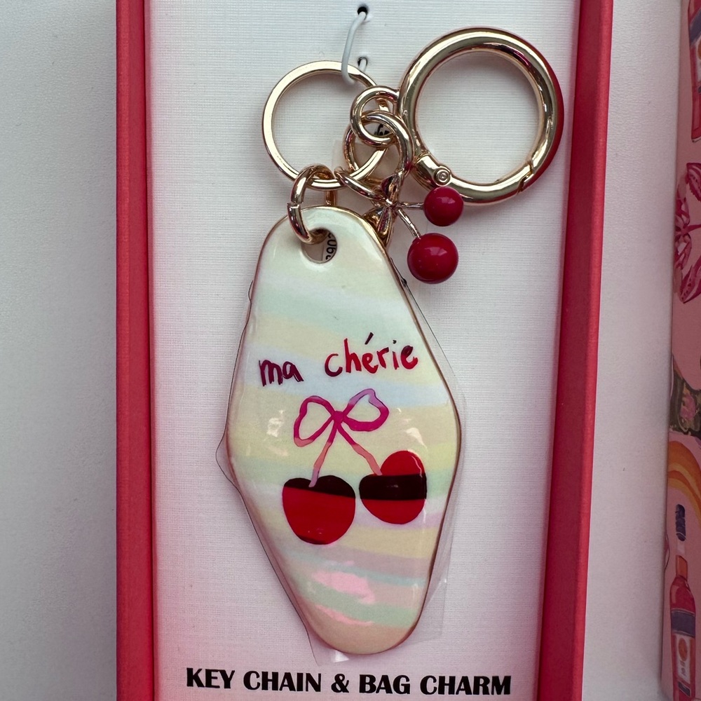 Piper K Cherry Key Chain & Bag Charm NWT